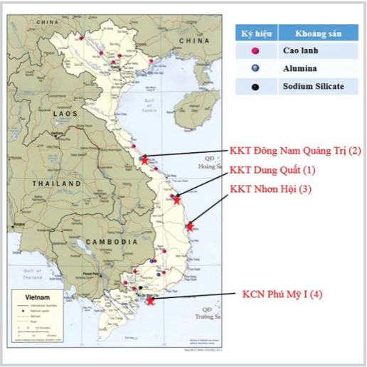 Các địa điểm đề xuất đặt Nhà máy sản xuất xúc tác FCC
